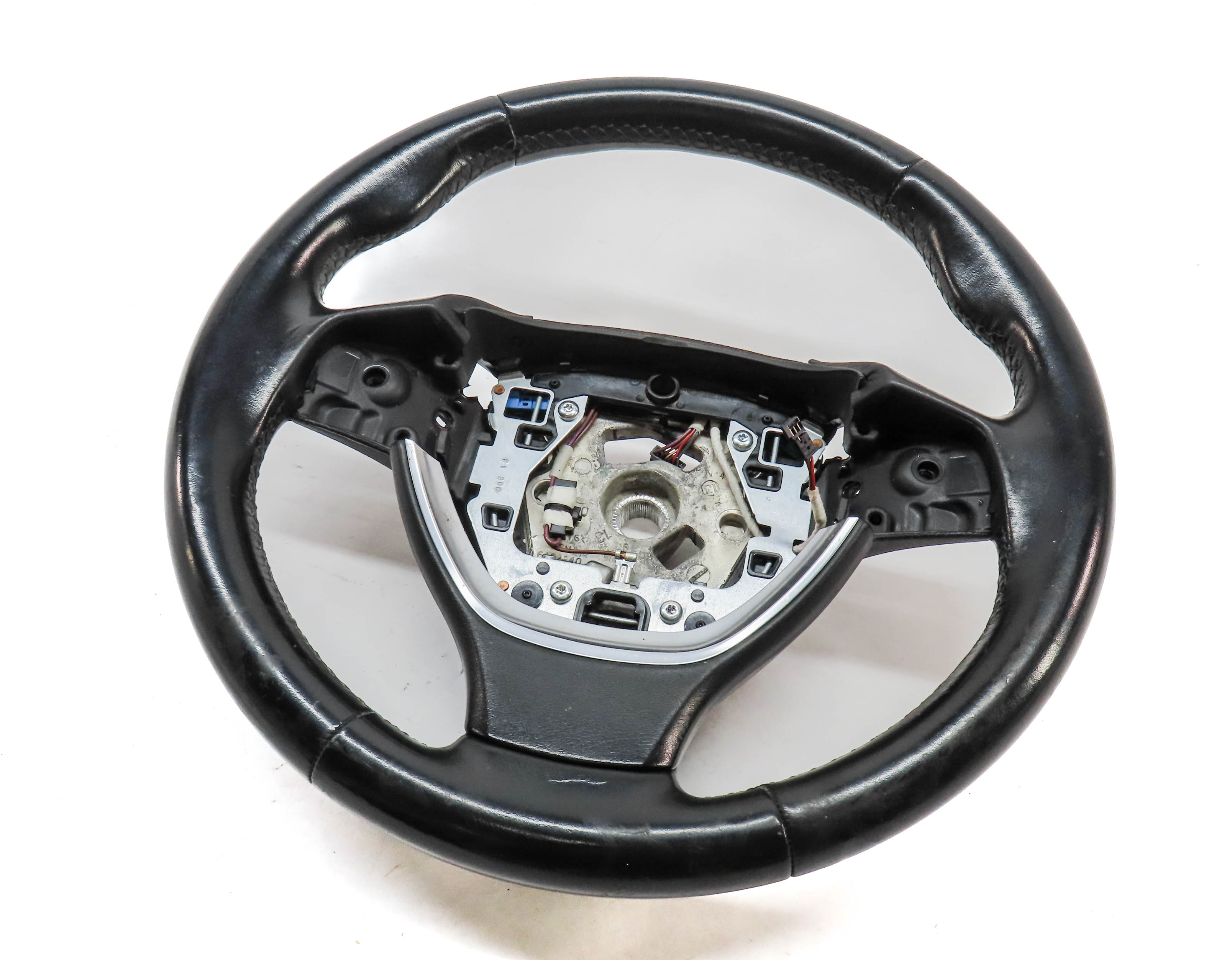 14-19 BMW 640i 650i (F06 F12 F13) 3 SPOKE HEATED STEERING WHEEL (BLACK) — exact item pictured